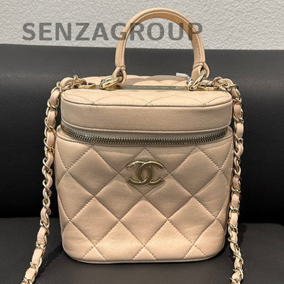 Chanel Trendy CC Quilted Pink Gold Clasp Cosmetic Chain Crossbody Bag