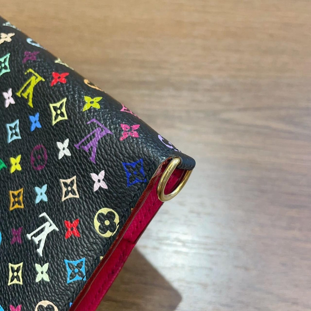 SJ0001 LV black multicolor wallet KY02246