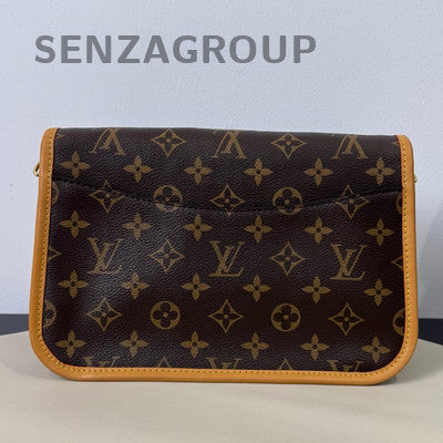 Louis Vuitton Diane Monogram Shoulder Crossbody Bag Brown Gold Hardware
