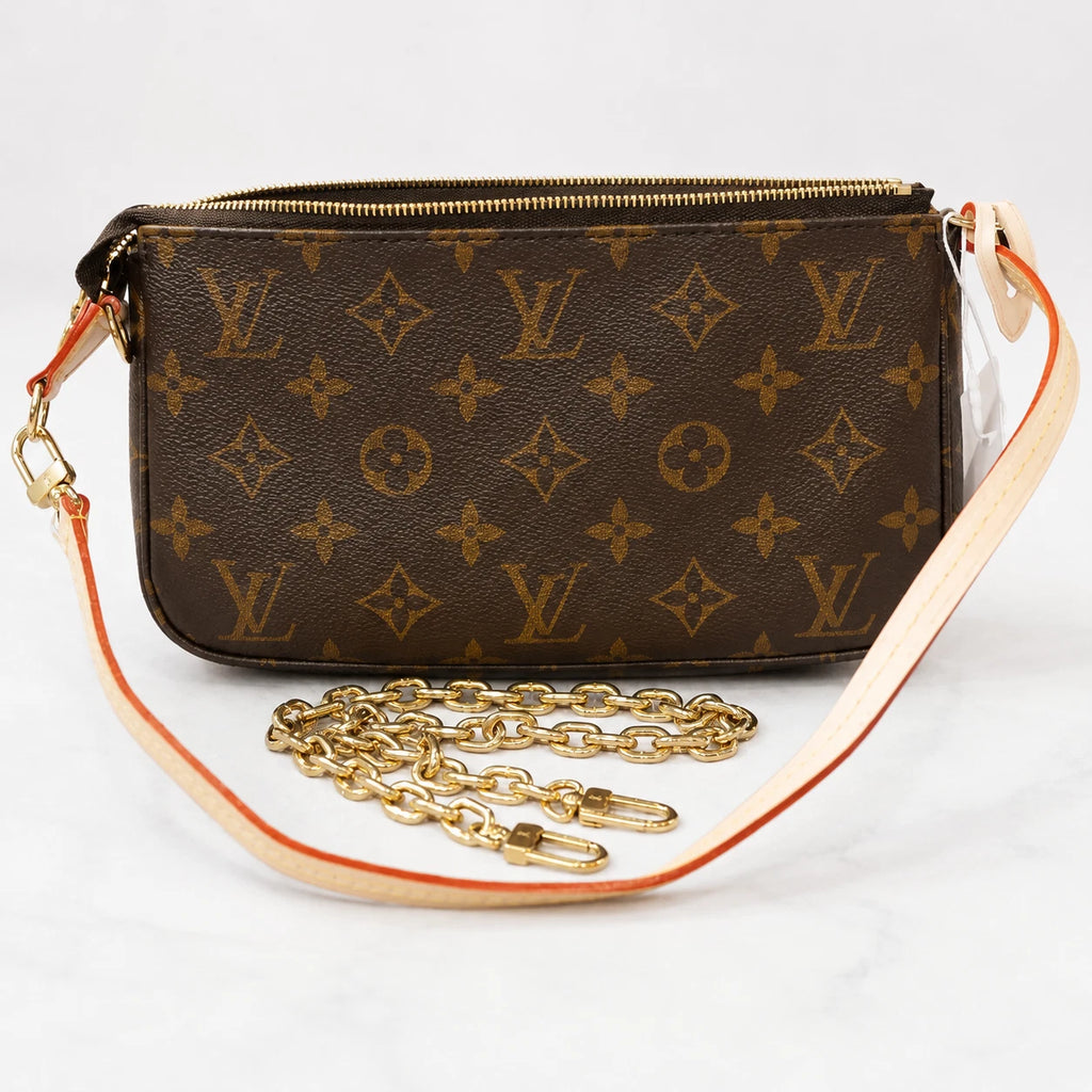 Louis Vuitton Pochette Accessories Monogram Canvas Shoulder Bag Excellent
