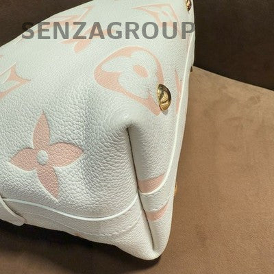 Louis Vuitton CarryAll PM Monogram Tote Shoulder Bag White Gold
