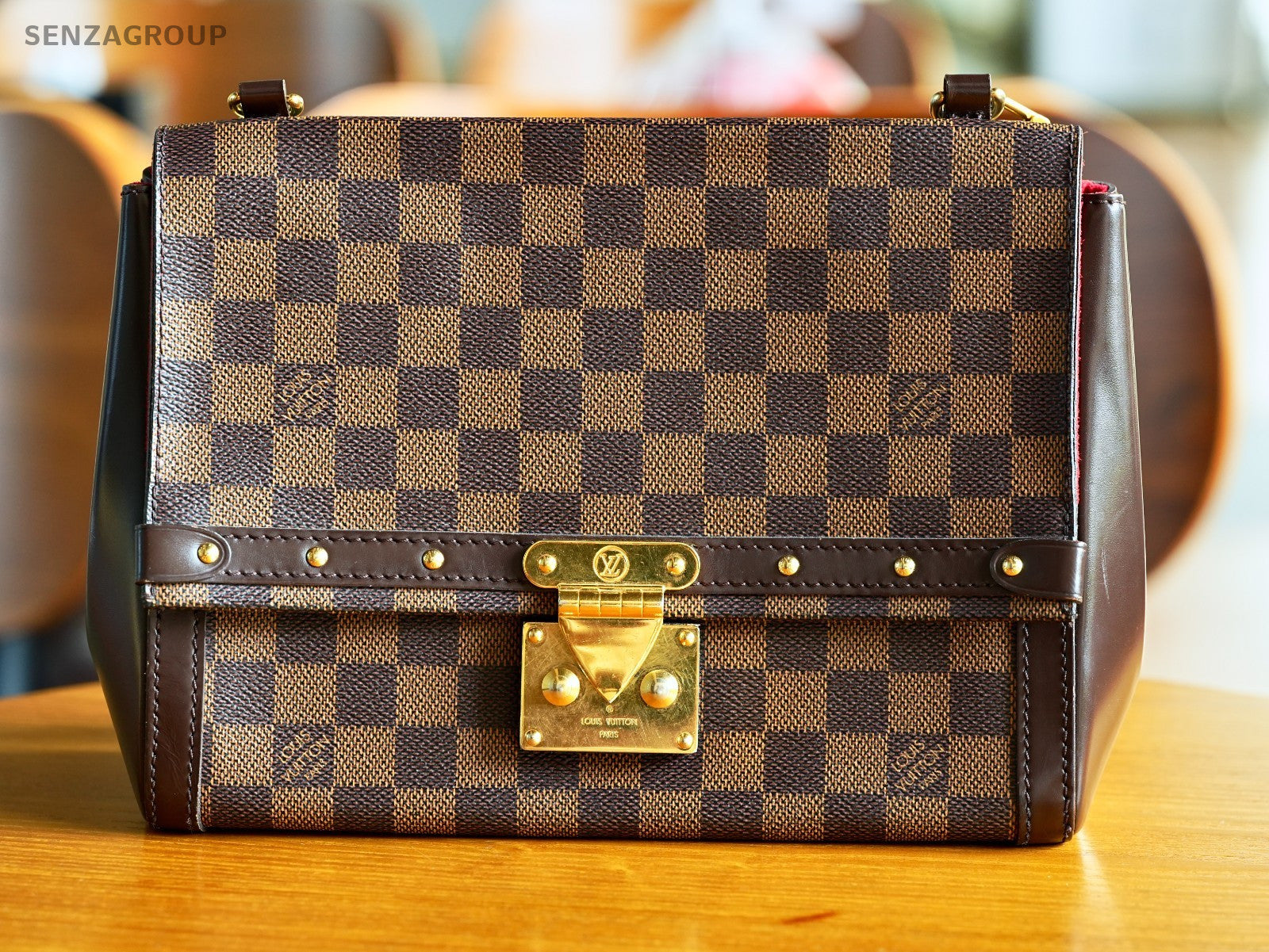 Louis Vuitton Damier Monogram Venice Shoulder Handbag brown