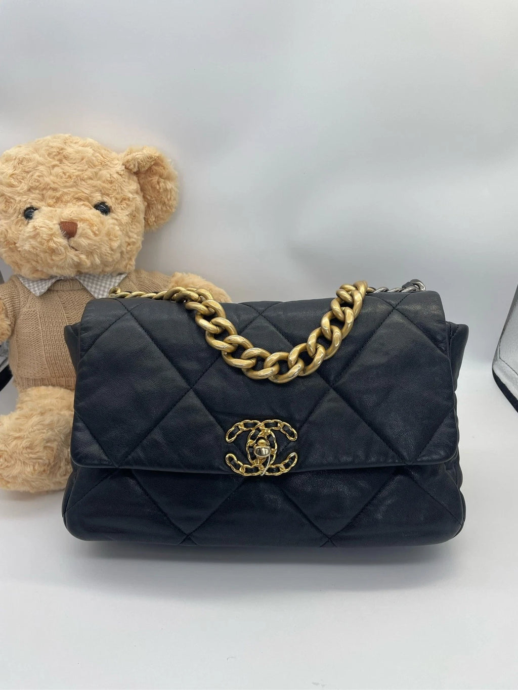 CHANEL 19Bag Medium Leather Shoulder Bag for Women