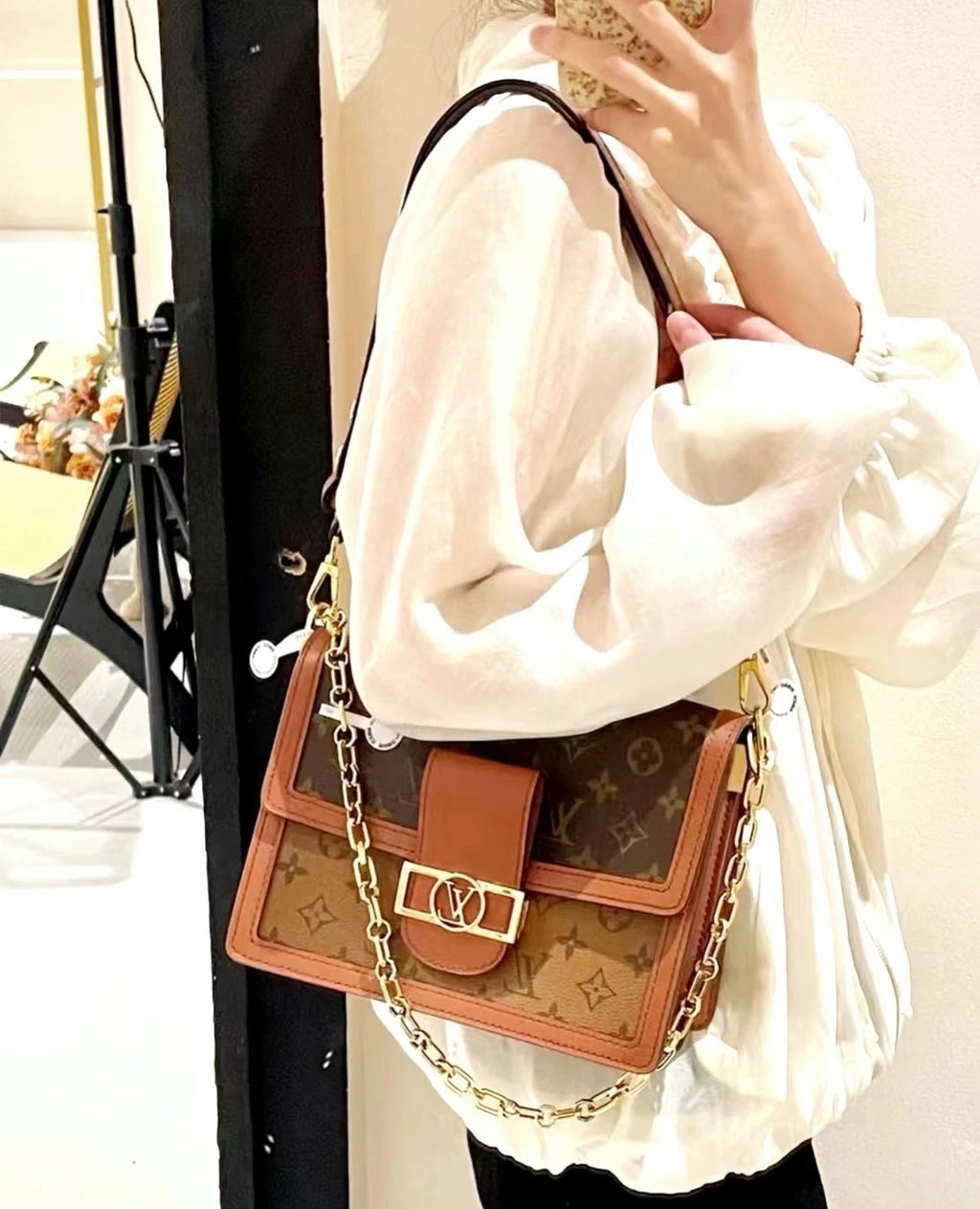 Louis Vuitton Daphne Medium Color-block Shoulder Crossbody Bag For Women