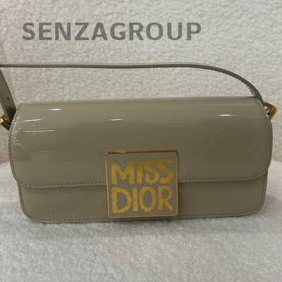 Dior Gray Gold Buckle Shoulder Bag Fashion Women