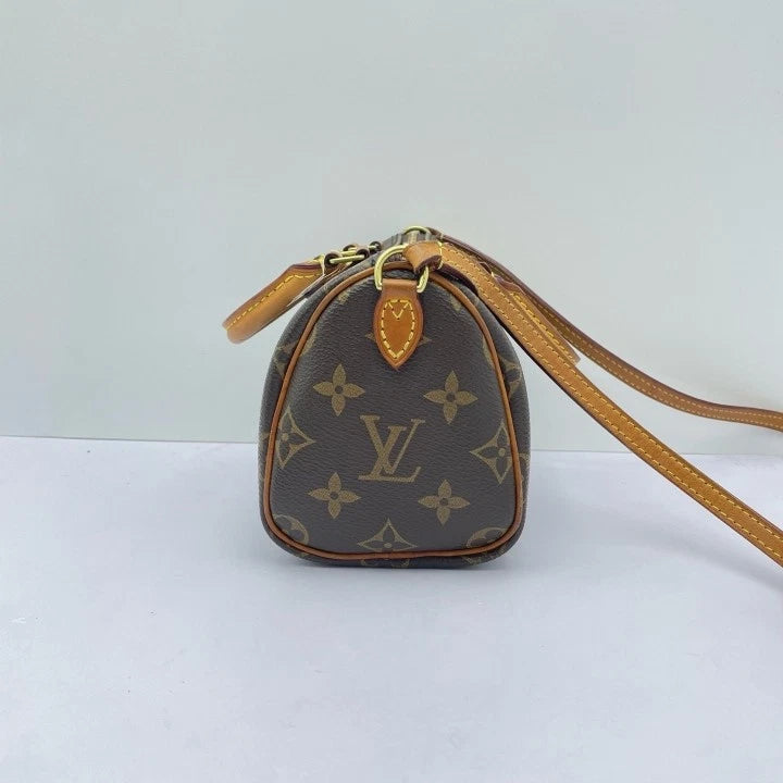 Louis Vuitton Canvas Speedy Nano Crossbody Handbag For Women