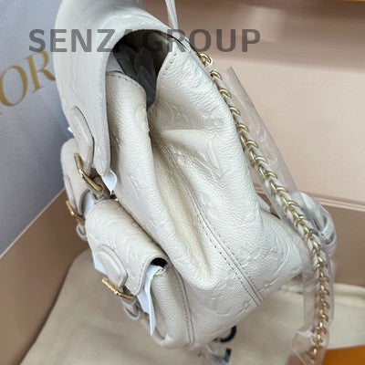 Louis Vuitton White Gold Hardware Monogram Leather Women's Backpack