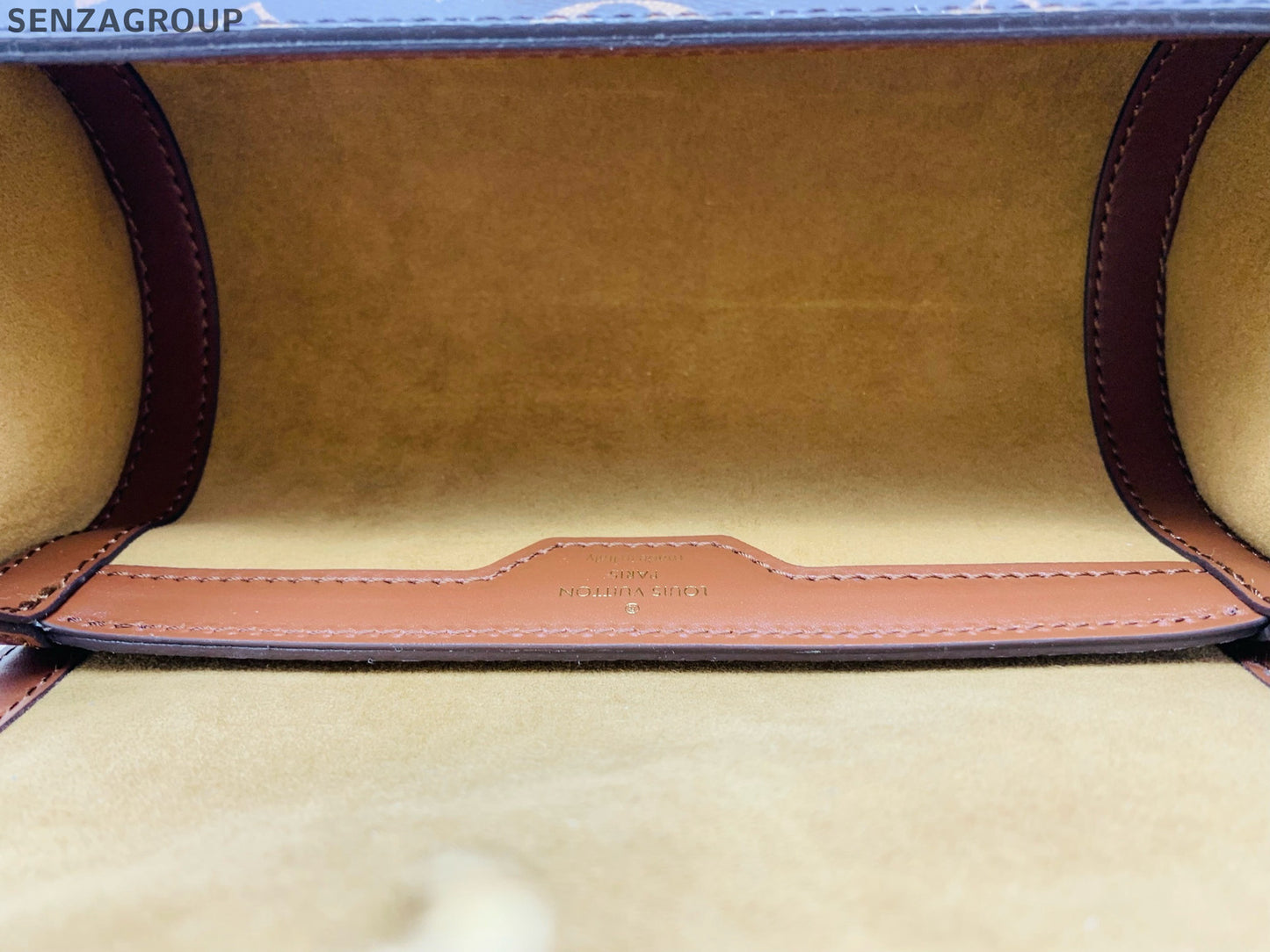 Louis Vuitton Papillon Monogram Shoulder Crossbody Bag Brown Gold Clasp
