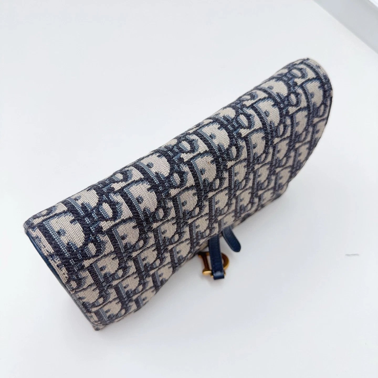 Christian Dior Woc Chain Shoulder Crossbody Bag BLUE GOLD Women Fashion