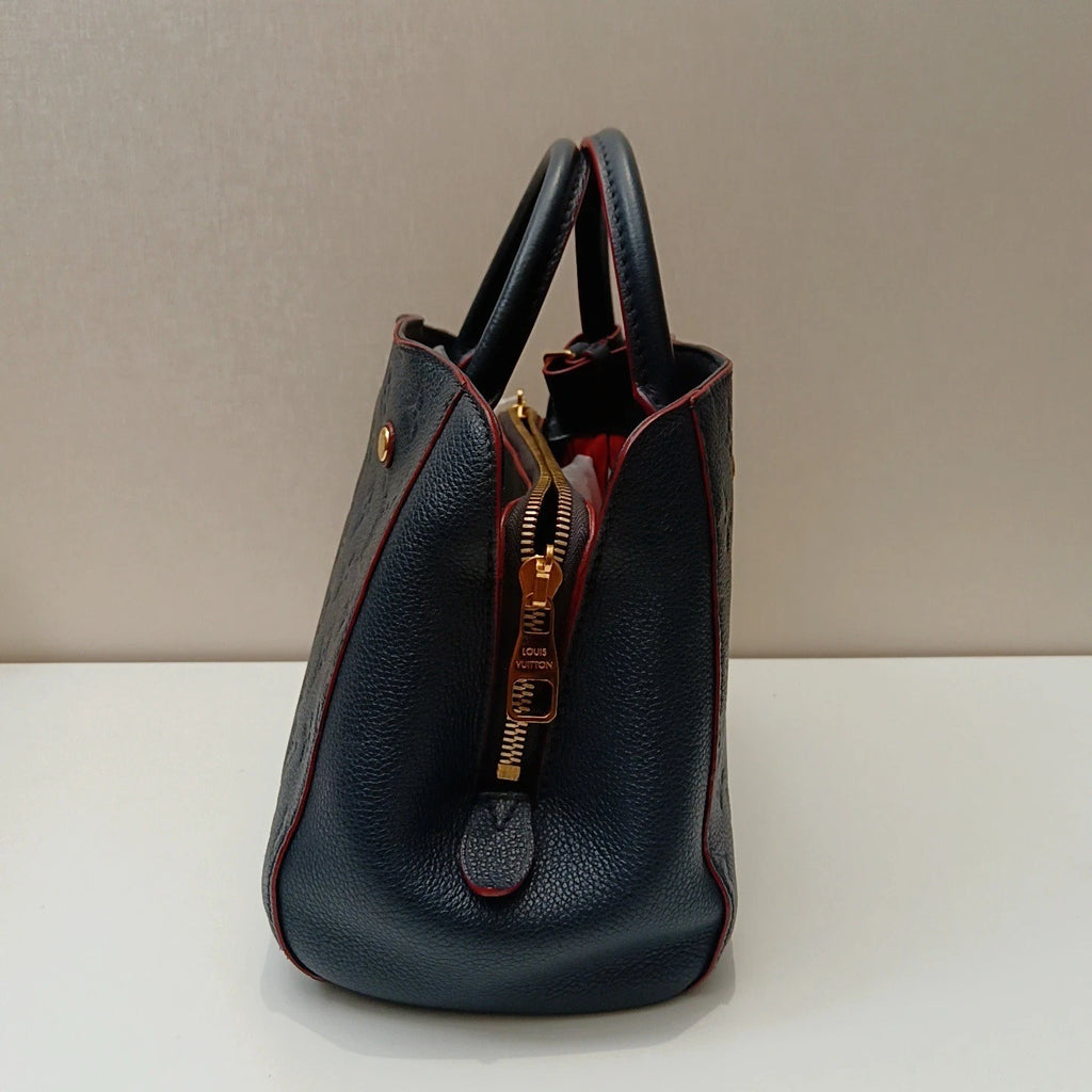 Louis Vuitton Montaigne BB Blue Crossbody Top Handle Excellent