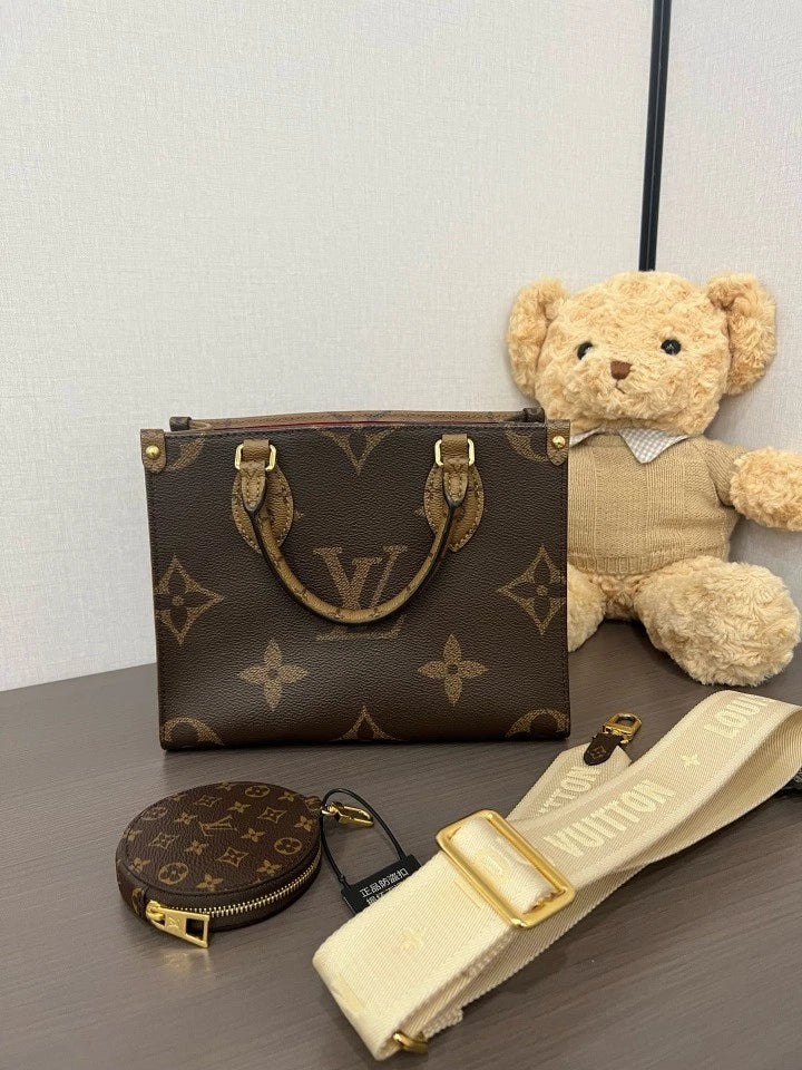 Louis Vuitton Canvas On The Go Small Tote Bag For Women