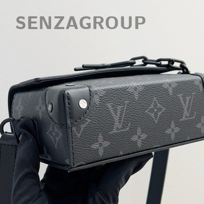 Louis Vuitton Steamer Monogram Black Messenger Crossbody Bag Unisex