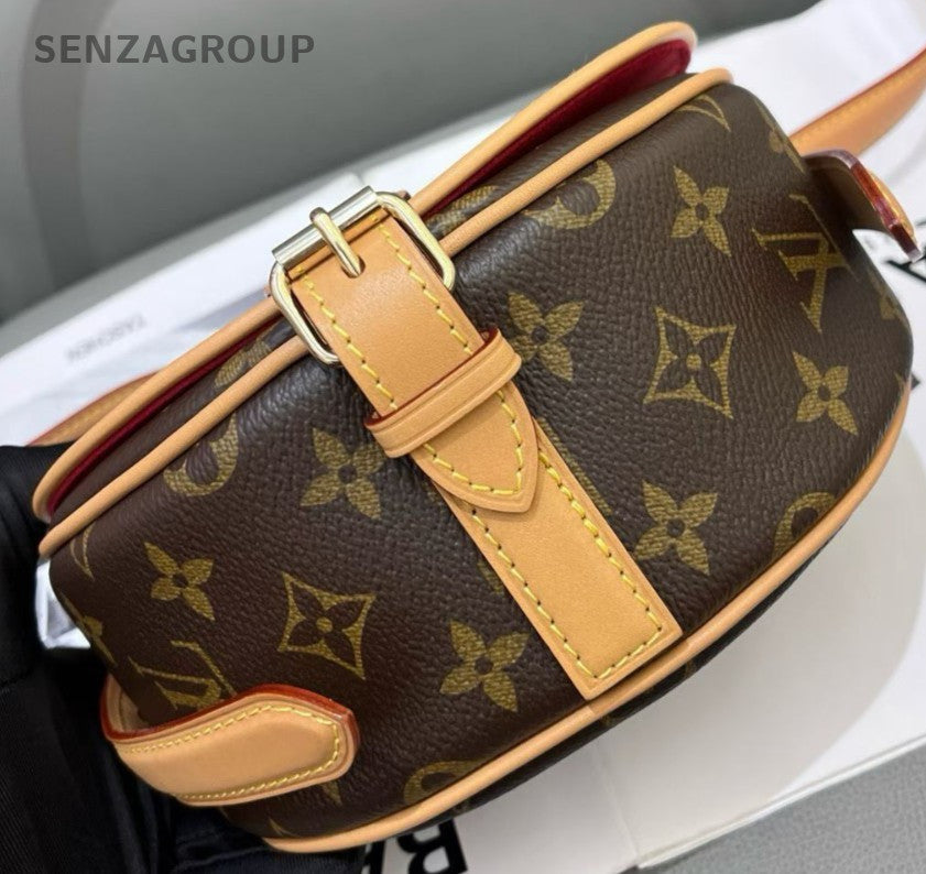 Louis Vuitton Monogram Tambourine Shoulder Bag Crossbody Brown Gold Women