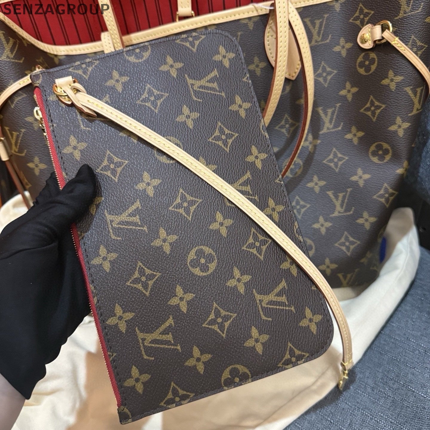 Louis Vuitton Neverfull MM Monogram Tote Bag Classic Women's Shoulder Bag