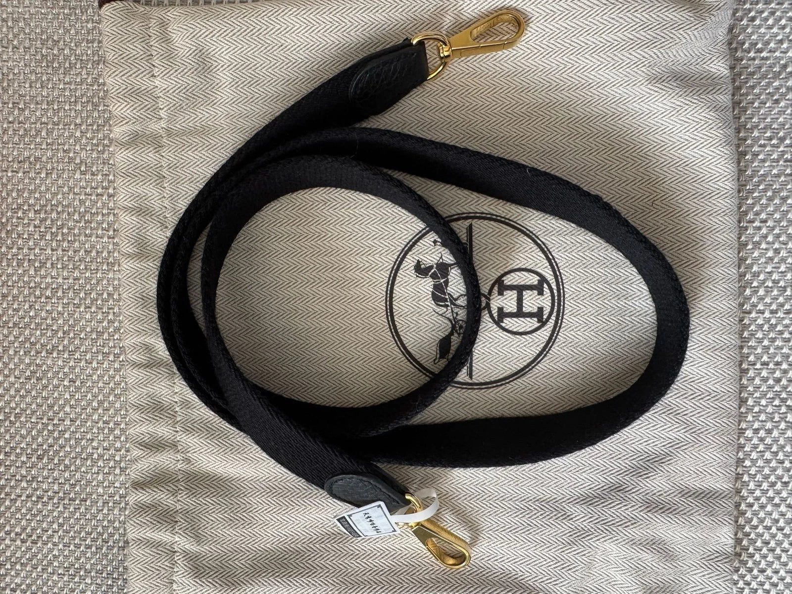 Hermes Evelyne Mini Black Gold Hardware Leather Crossbody Bag For Women