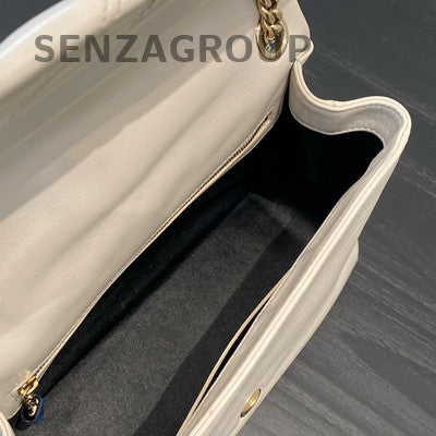 Bvlgari Serpenti Cabochon Chain Shoulder Crossbody Bag White