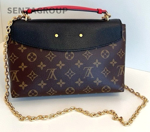 Louis Vuitton Saint Placide Chain Monogram Shoulder bag Brown Black Women