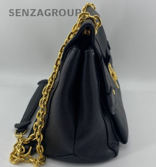 Louis Vuitton Vavin MM Monogram Chain Shoulder Bag Black Gold Women Classic