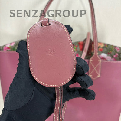 GUCCI Peltole Medium Tote Shoulder Bag Beige Purple Fashion Women