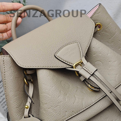 Louis Vuitton Montsouris Backpack Grey Pink Gold Hardware Women's Fashion