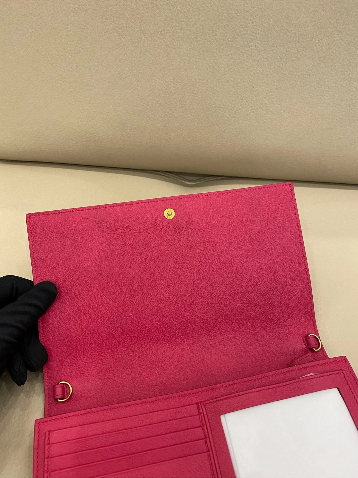 YSL Embossed Leather Chain Crossbody Bag For Women