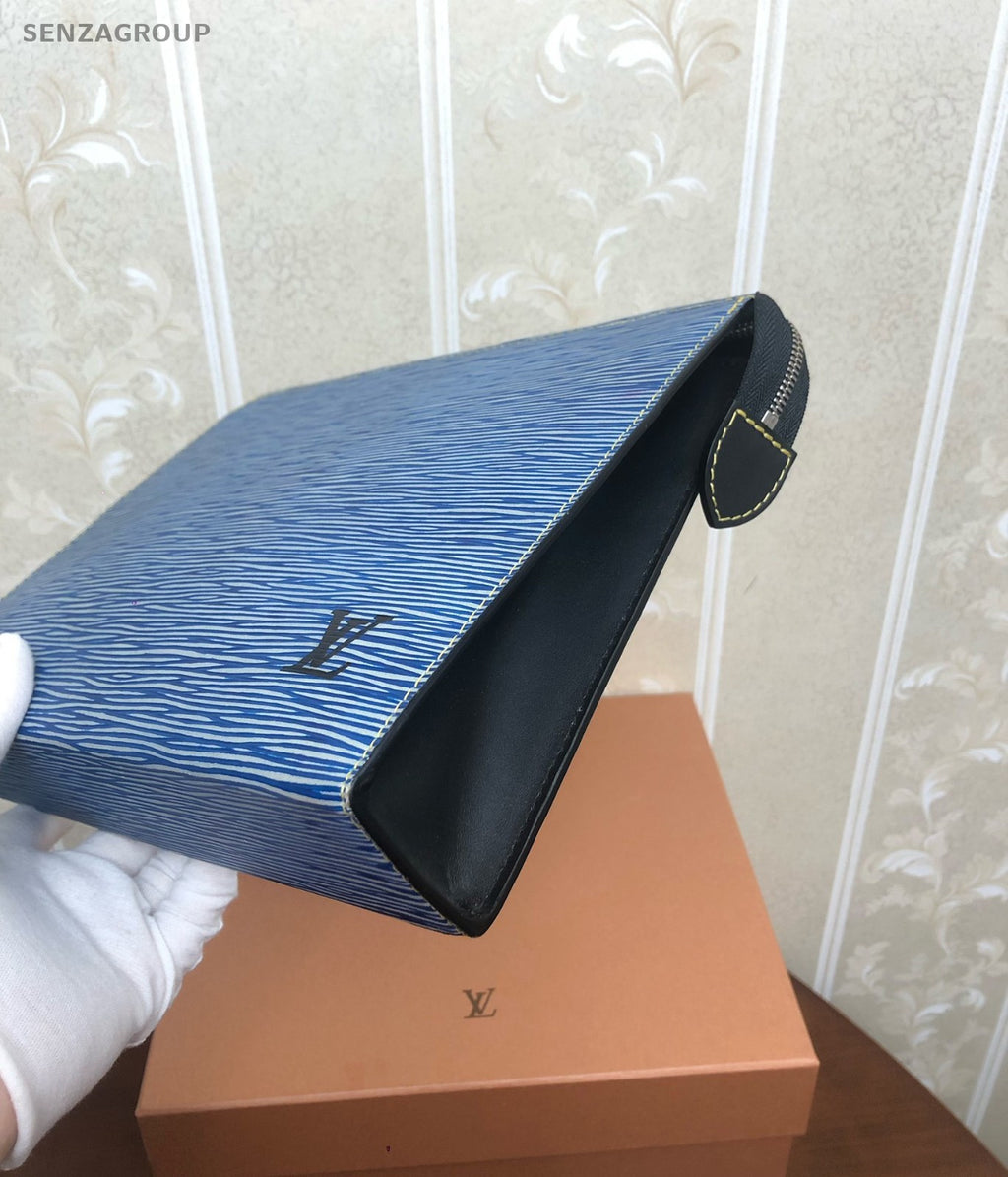 Louis Vuitton Water ripples Handbag Clutch Blue