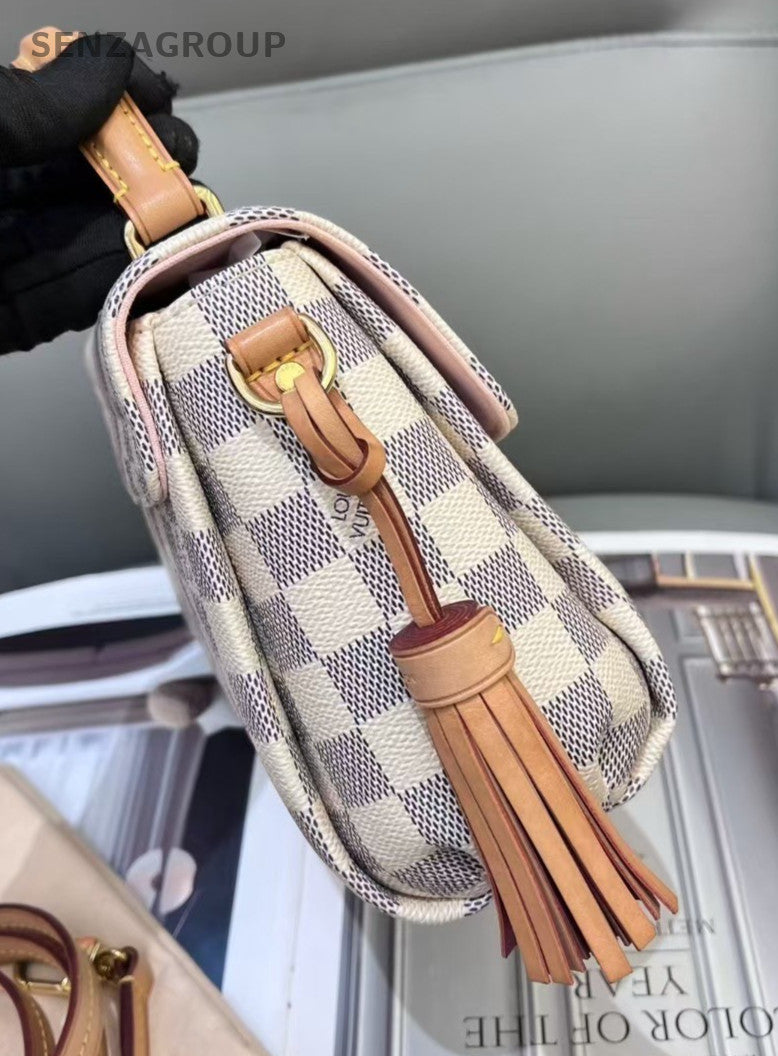 Louis Vuitton Croisstte Damier Ebene Top Handle 2way Shoulder Handbag Women