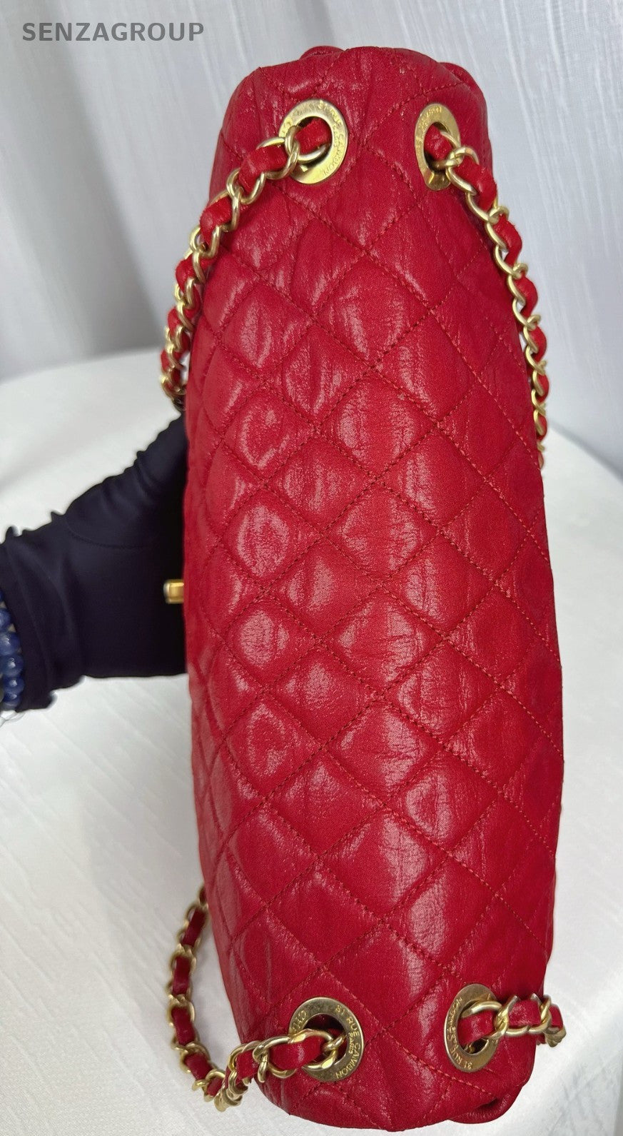 CHANEL Classic Flap Chain Shoulder bag Women Red Gold