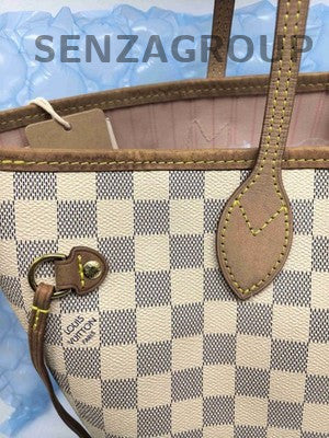 Louis Vuitton Neverfull MM Damier Ebene Brown Gold Shoulder Bag Women