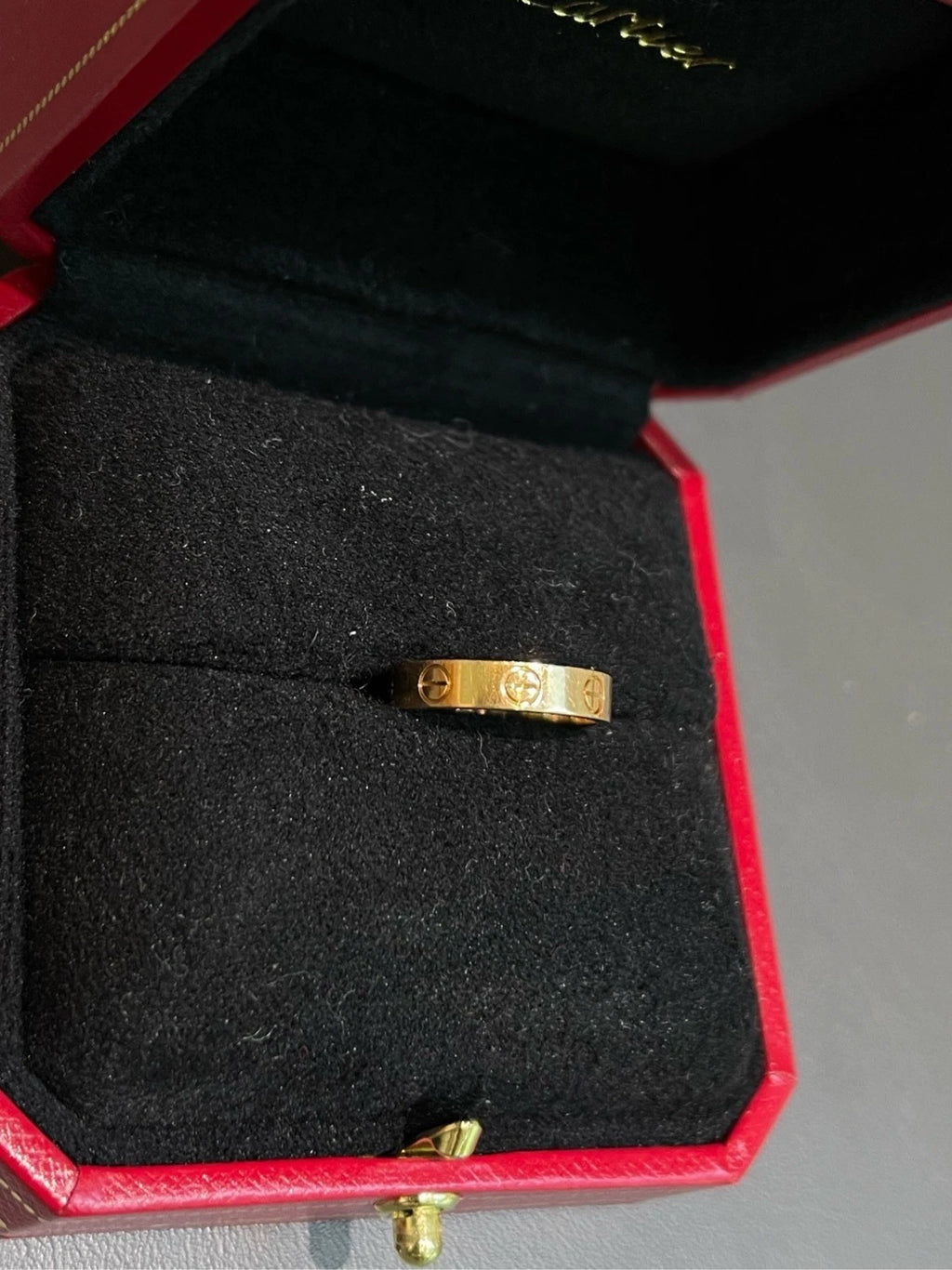 Cartier love Narrow Band Ring 18k Yellow Gold EU47/US4