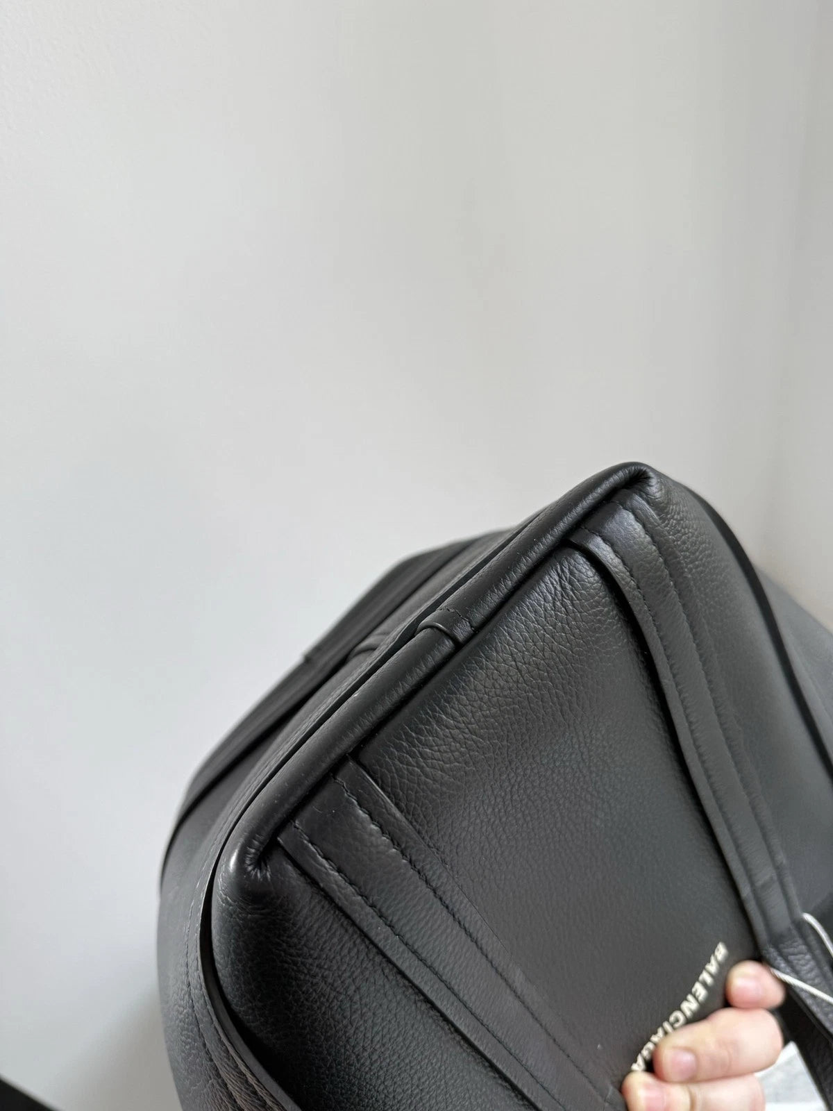 Authentic Balenciaga Bazar Calfskin Black 2Way Handbag Crossbody