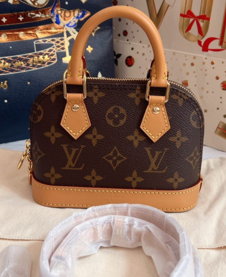 Louis Vuitton Nano Alma Monogram Top Handle 2way Crossbody bag Brand NEW Women