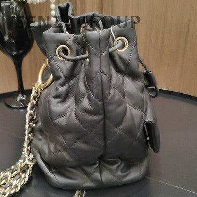 Chanel Quilted Chain Backpack Small Black Gold Classic Fashion Women