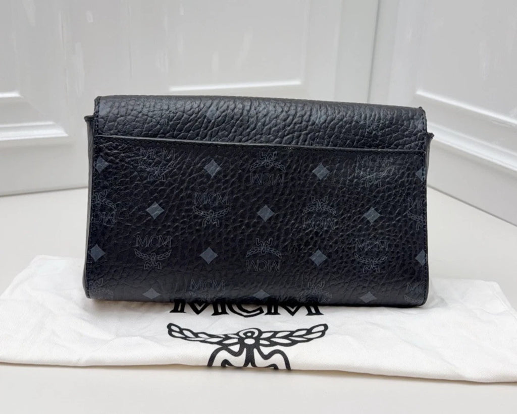 MCM Millie Visetos Chain Shoulder Bag Crossbody Bag Silver Women