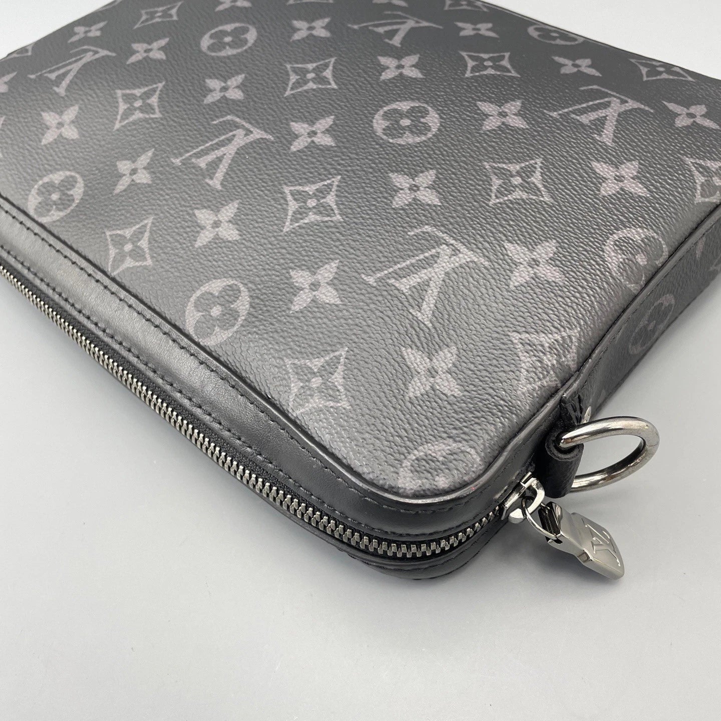 Louis Vuitton Trio Monogram Shoulder Crossbody Bag Black Silver Unisex