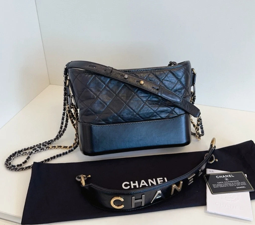 Chanel Gabrielle MM Shoulder Bag Crossbody Bag Black Women Fashion