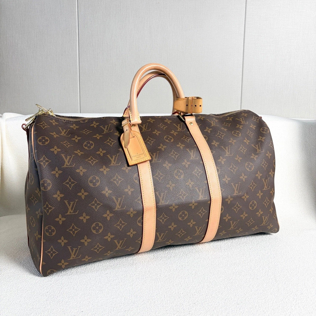 Louis Vuitton Keepall50 Top Handle Shoulder Bag Unisex Adults Monogram