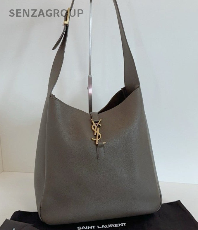 Saint Laurent Le5à7 Hobo GM Shoulder Bag Green Gold Used Women Classic