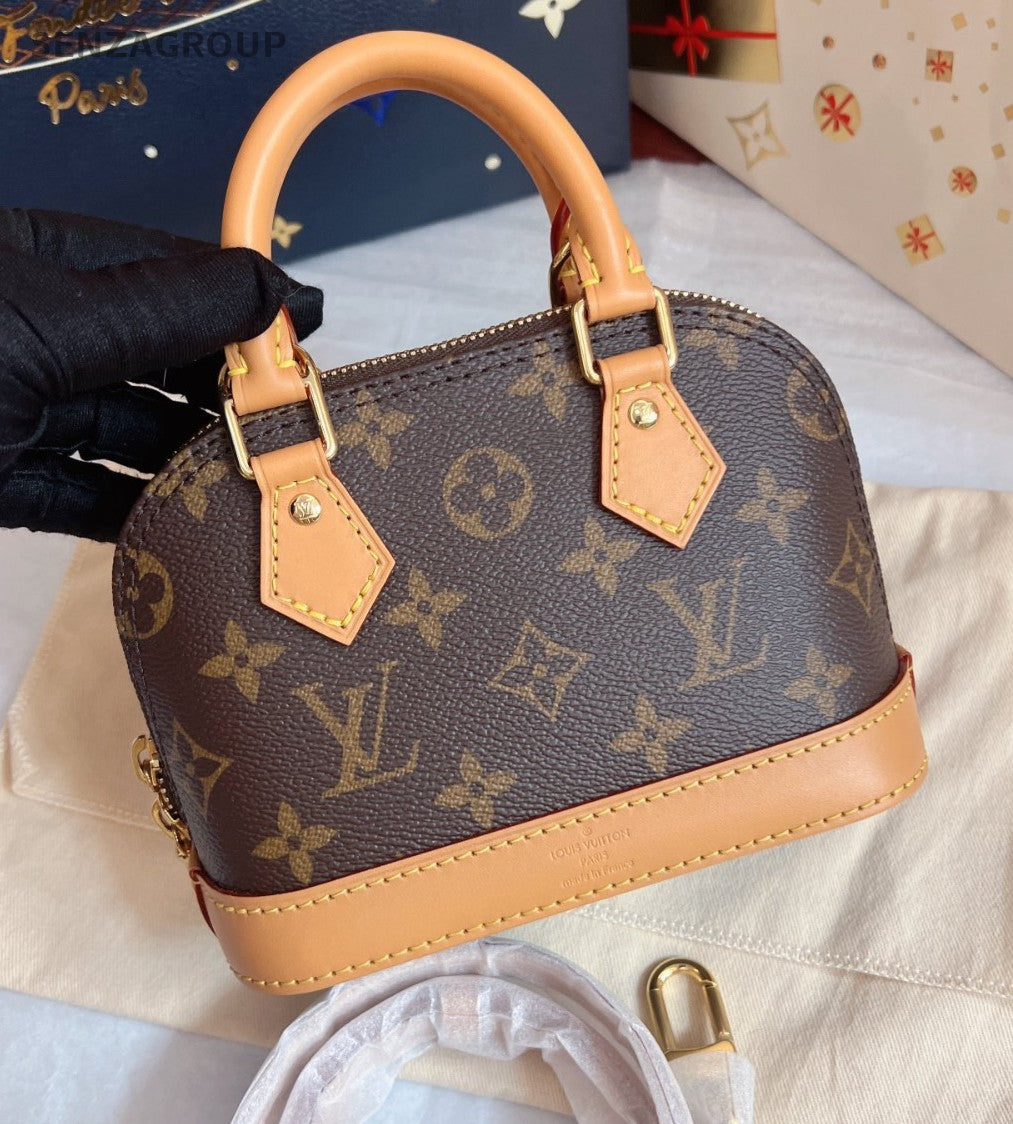 Louis Vuitton Nano Alma Monogram Top Handle 2way Crossbody bag Brand NEW Women