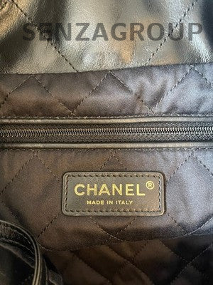 Chanel 22 Bag Small Black Gold Quilted Calfskin Chain Shoulder Bag