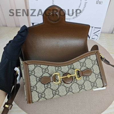 Gucci Horsebit 1955 Box Bag Brown Shoulder Crossbody Gold Hardware