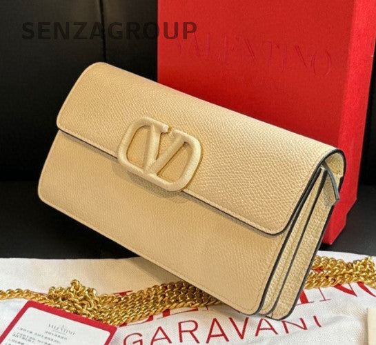 Valentino Vlogo Signature Woc Chain Shoulder bag Crossbody Handbag Women White