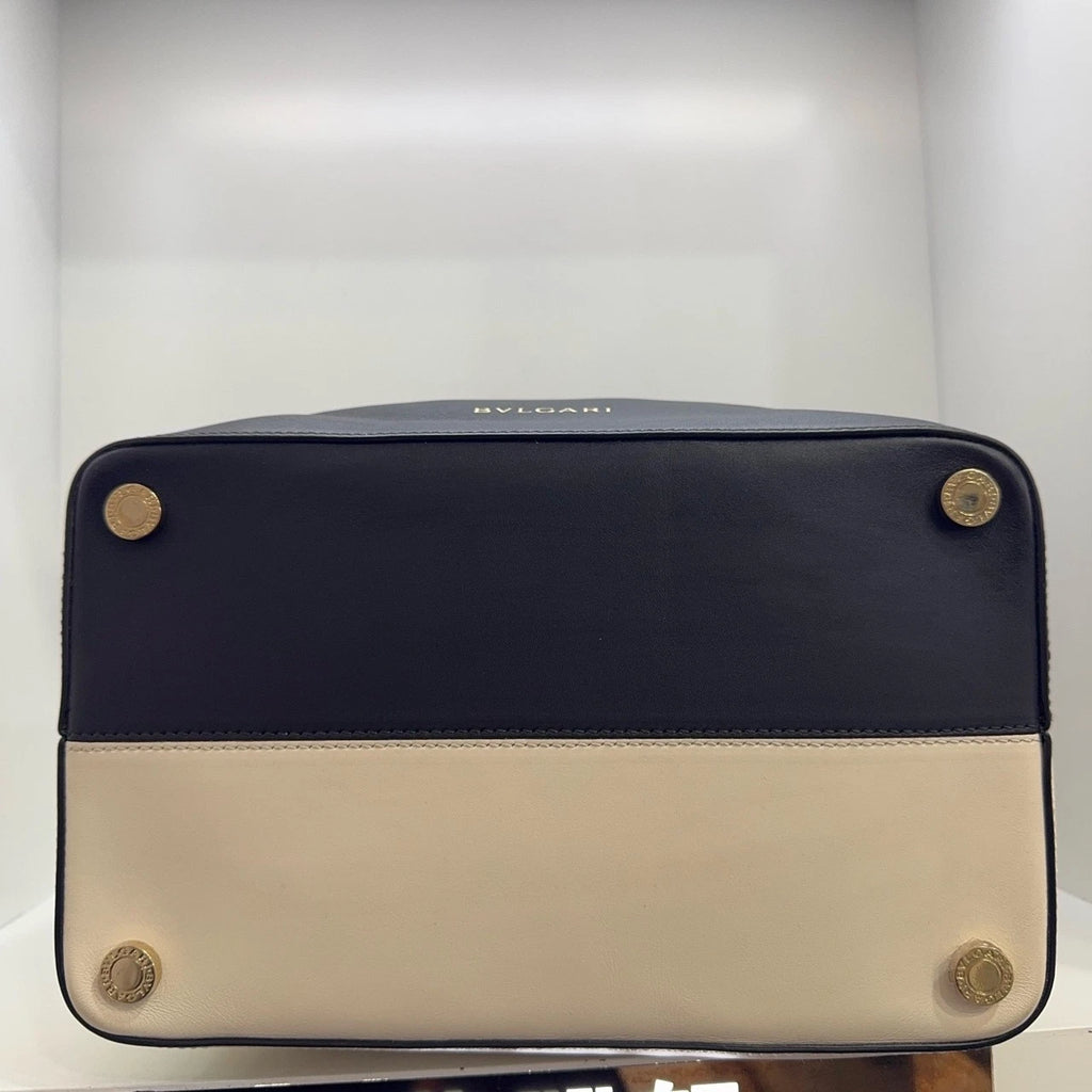 Bvlgari Black White Two-tone Panda Bucket Crossbody Handbag For Women