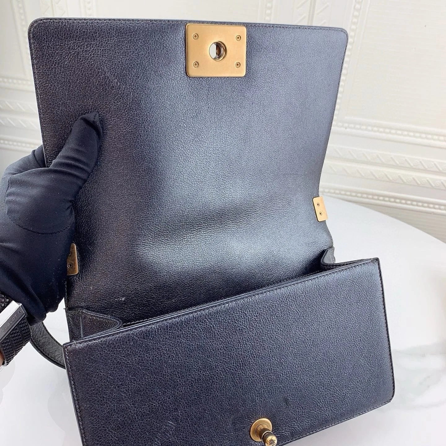 CHANEL Leather LeBoy Medium Shoulder Bag For Women