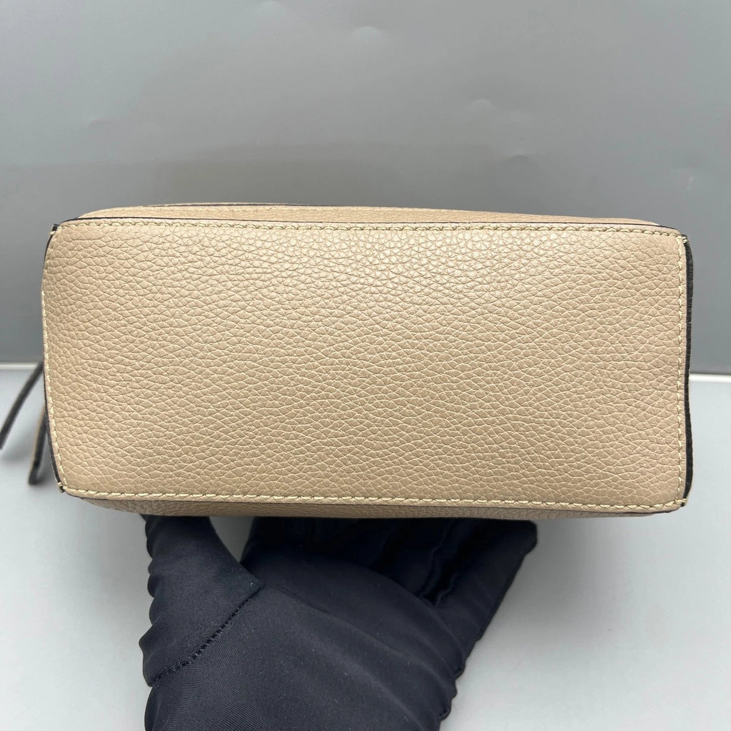 Loewe Mini Geometric Leather Crossbody Bag For Women Beige