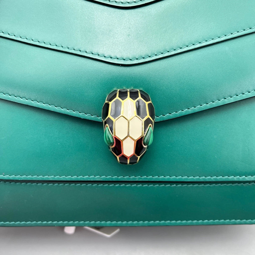 Bvlgari Medium Serpenti Shoulder Bag Green For Women