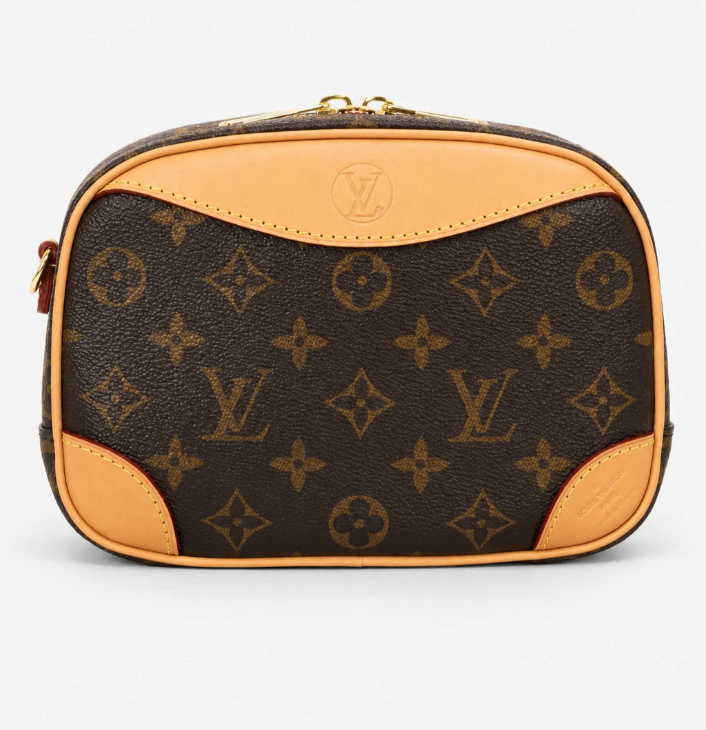 Louis Vuitton Deauville Monogram Canvas Shoulder Bag Crossbody Excellent