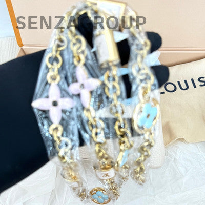 Louis Vuitton Mini Capucines White Blue Handbag Chain Strap Crossbody