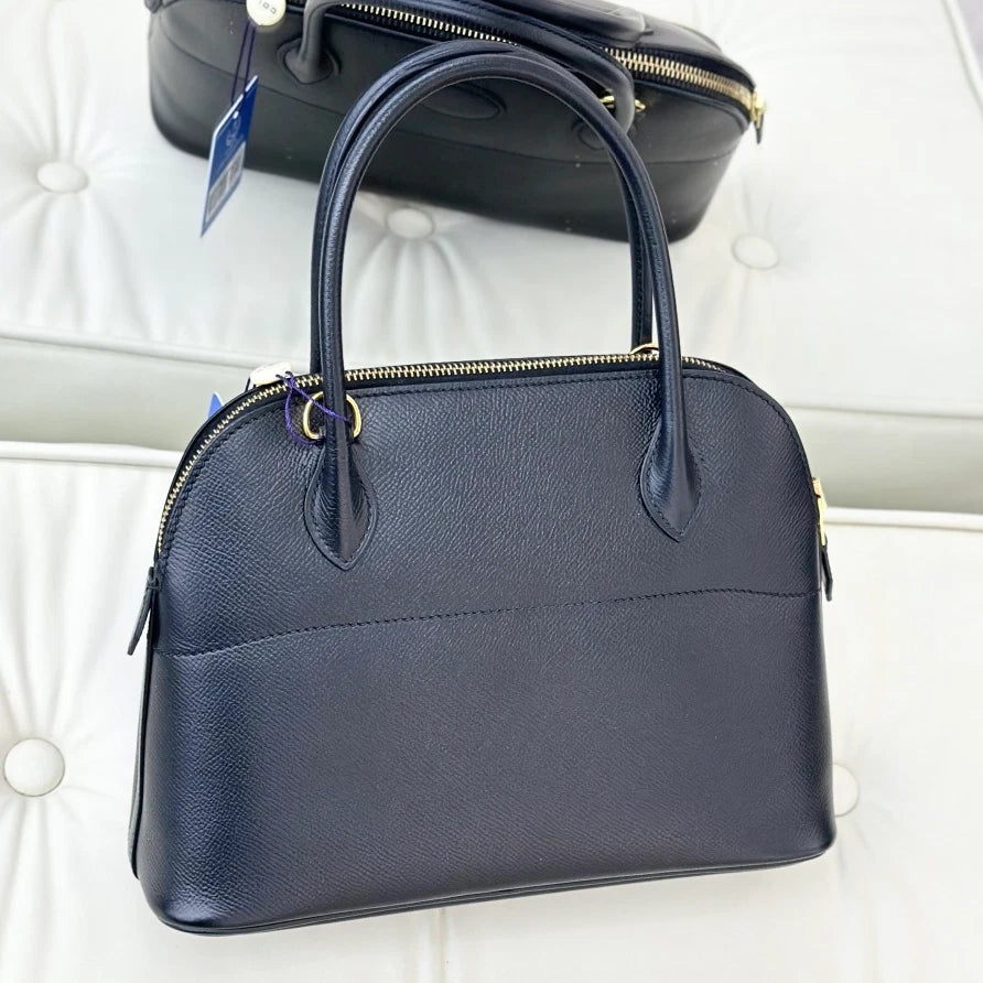 Hermes Bolide 27 Epsom Top Handle Shoulder Crossbody Bag Black Women S