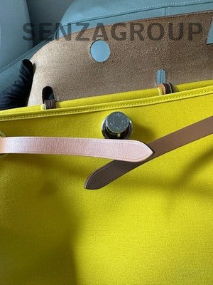 Hermès Herbag 31 Yellow Shoulder Bag Silver Hardware Women's Classic